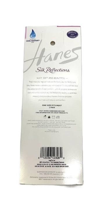 Hanes Knee Highs Silk Reflections Sheer Toe Pearl One Size (20 inch) - 10 Pairs