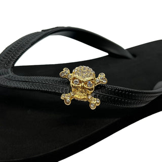 Black Popit Flip Flop for Woman Popit sandal with shoe clip Charm - EH Store USA