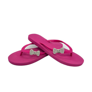 Fuchsia (Rose Pink) Popits Flip Flop for Woman Sandal with shoe clip Charm Changeable - EH Store USA