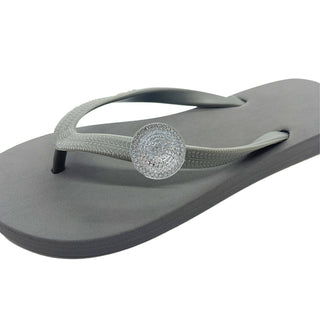 Grey Popits Flip Flop for Woman popit sandal with shoe clip Charm changeable - EH Store USA