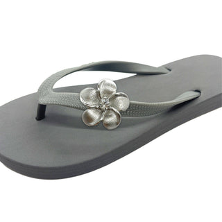 Grey Popits Flip Flop for Woman popit sandal with shoe clip Charm changeable - EH Store USA