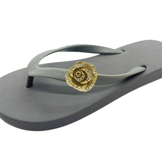 Grey Popits Flip Flop for Woman popit sandal with shoe clip Charm changeable - EH Store USA