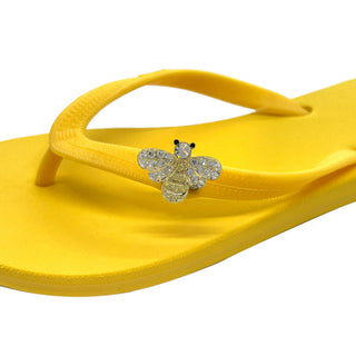 Popits Flip Flops - Yellow - Interchangeable Charm Sandals