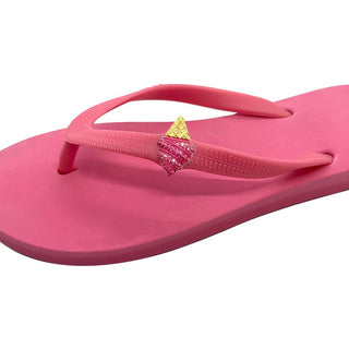 Pink Popits Flip Flop for Woman popit sandal with shoe clip charms, Changeable - EH Store USA