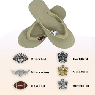 Popit Flip Flops with Changeable Charms: Summer Beach Sandals - EH Store USA