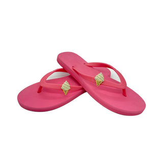 Popit Pink Flip Flops with Changeable Charms: Summer Sandals - EH Store USA